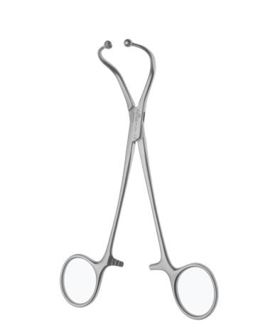 Зажими для рушників, з кулькою та гніздом, запобігає перфорації та пошкодженням, тупі, довжина 115 мм. Бренд - Asanus Medizintechnik Gmb, Німеччина